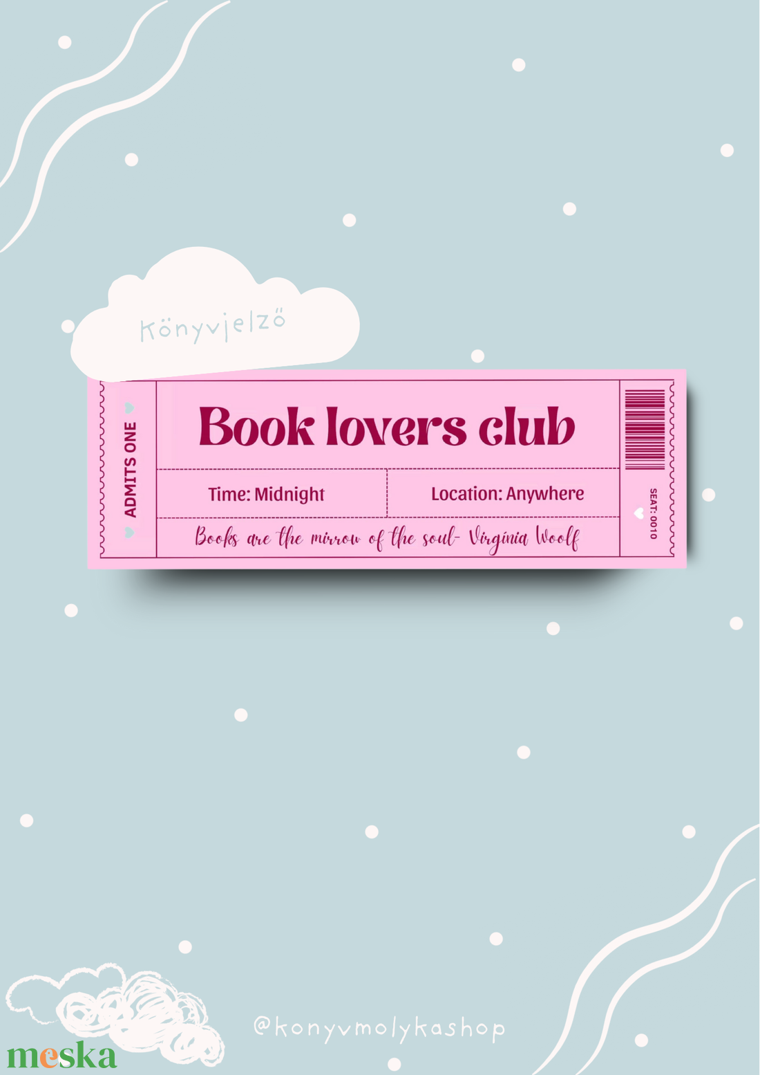 Book lovers club könyvjelző könyvmolyoknak - művészet - grafika & illusztráció - egyéb rajzok - Meska.hu