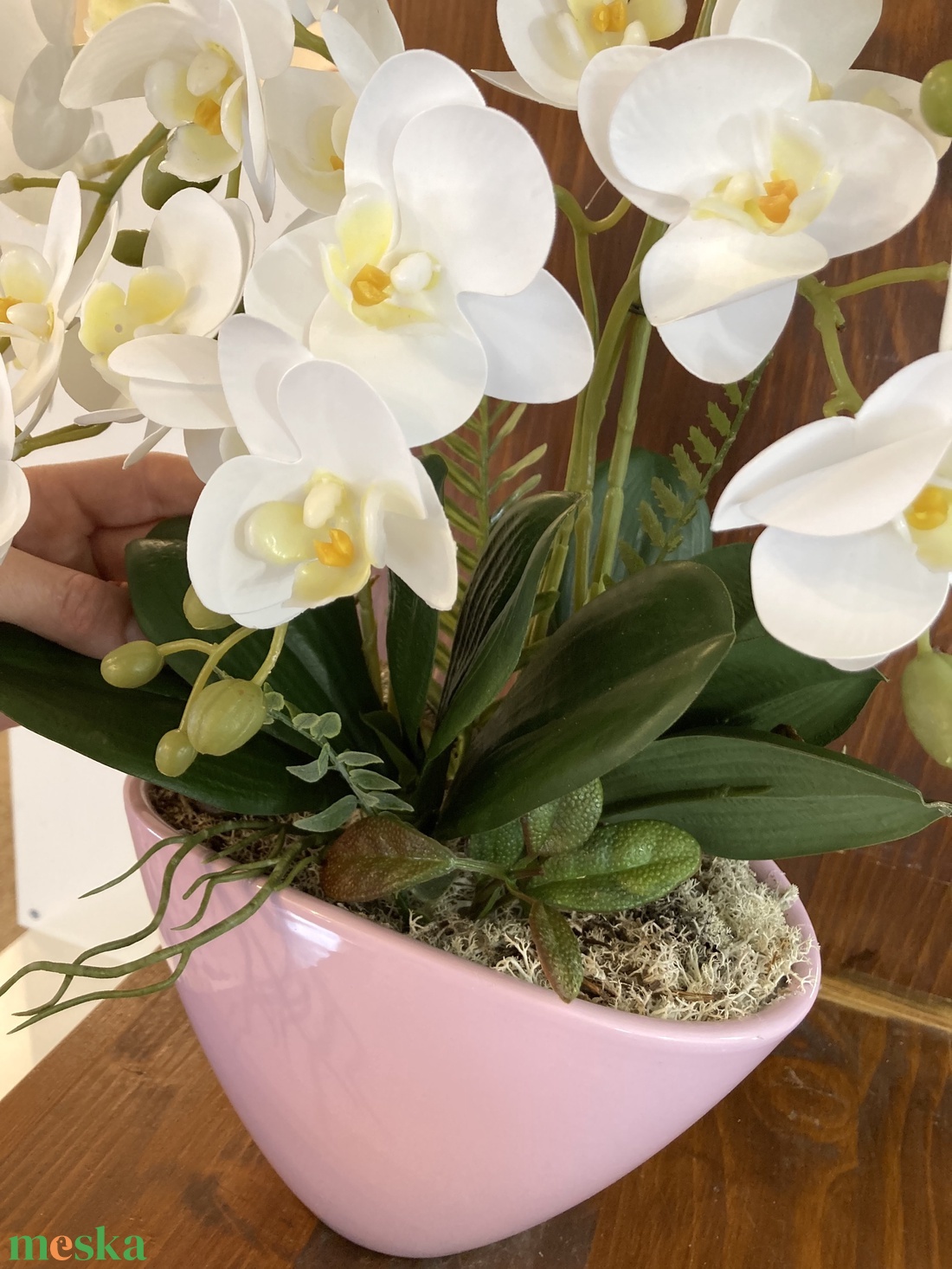 Orchidea asztali dísz - otthon & életmód - dekoráció - asztal és polc dekoráció - asztaldísz - Meska.hu