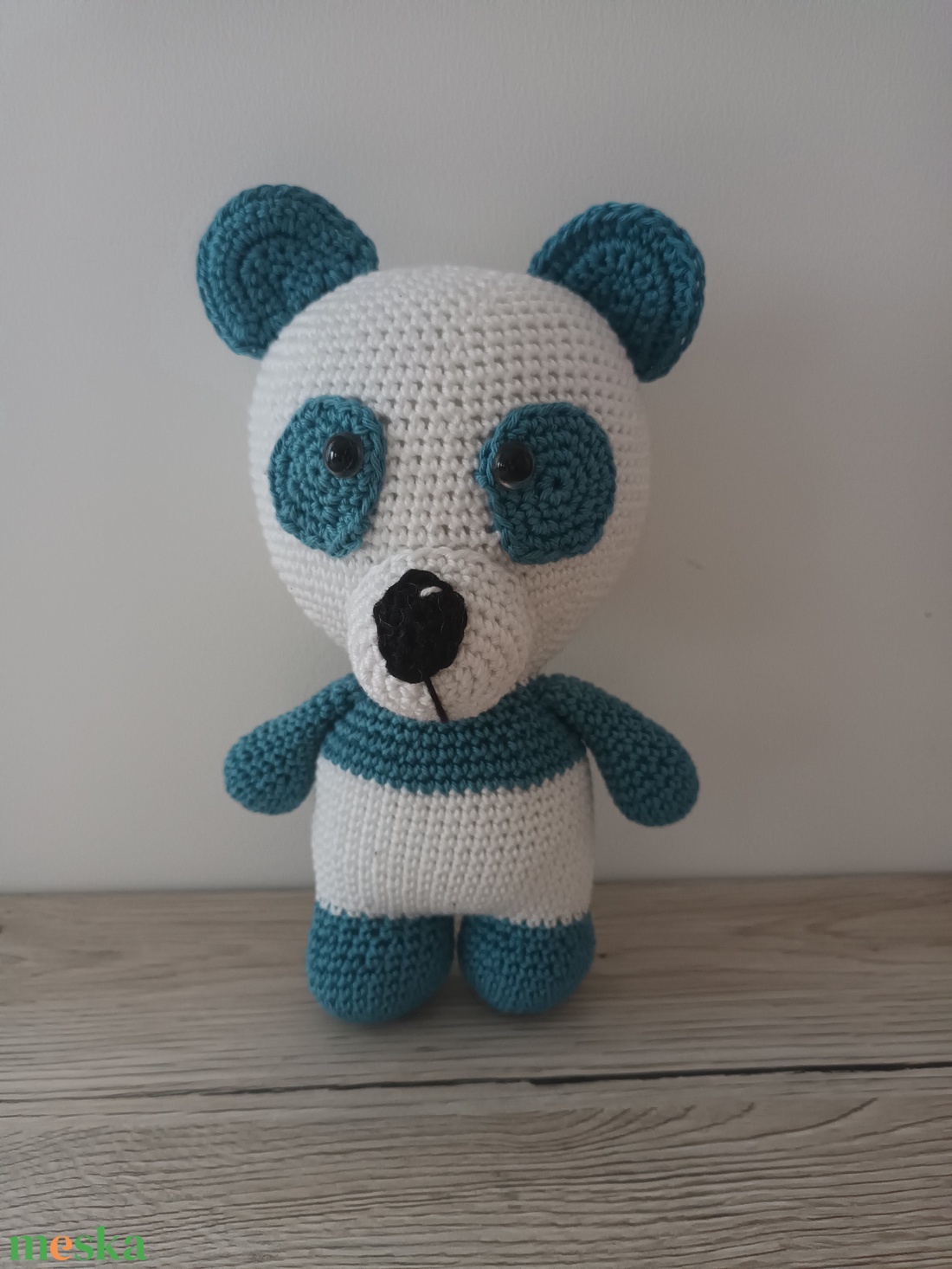 Amigurumi Panda Blue - játék & sport - plüssállat & játékfigura - más figura - Meska.hu