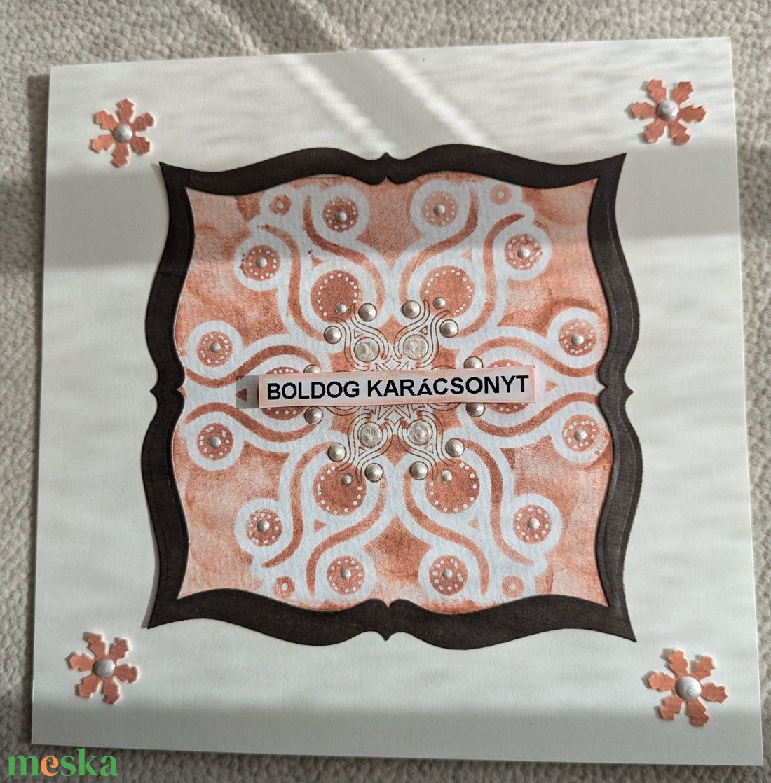 Karácsonyi mandala - 1 db képeslap - karácsony - karácsonyi ajándékozás - karácsonyi képeslap, üdvözlőlap, ajándékkísérő - Meska.hu