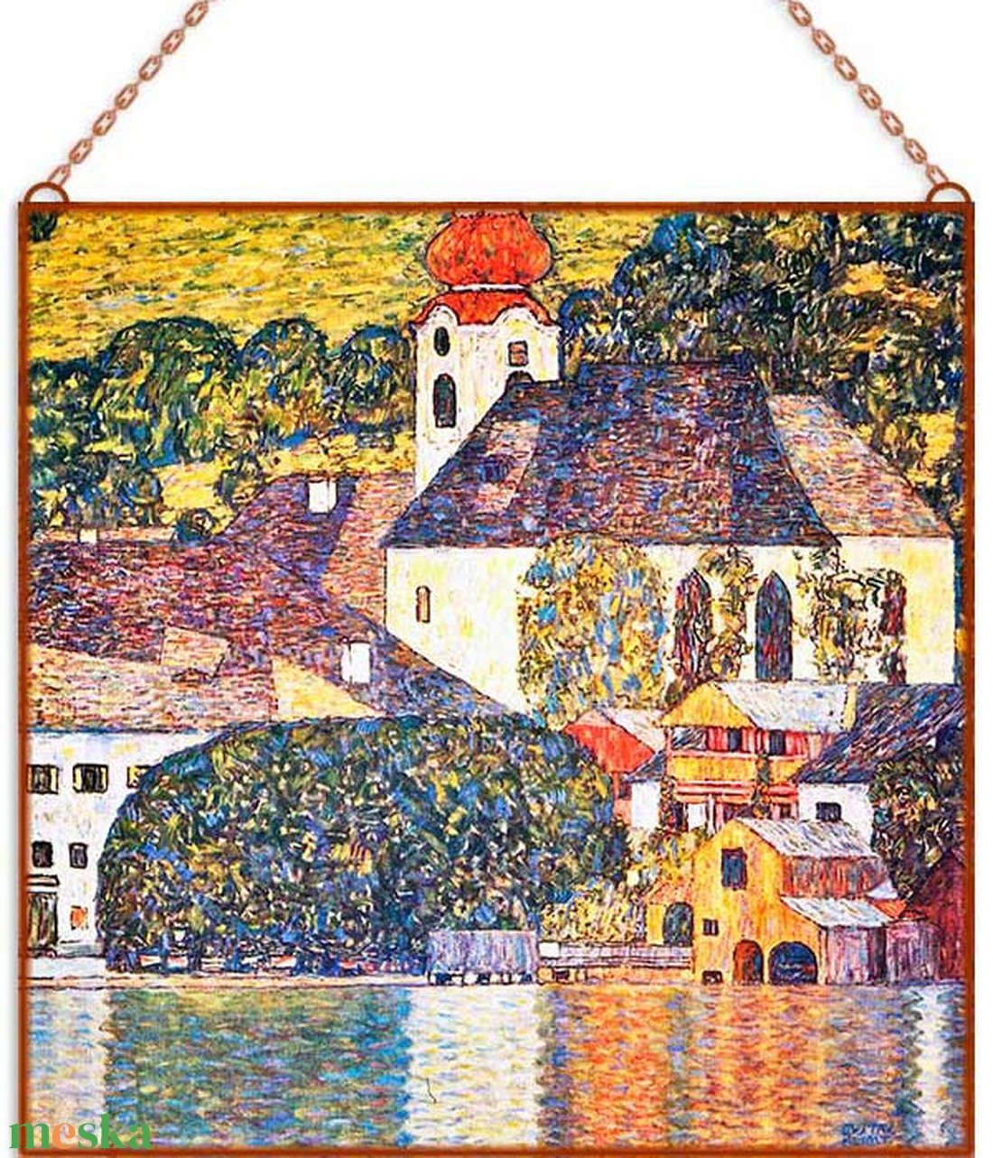 Gustav Klimt - Lago di Garda - otthon & életmód - dekoráció - kép & falikép - üvegkép - Meska.hu