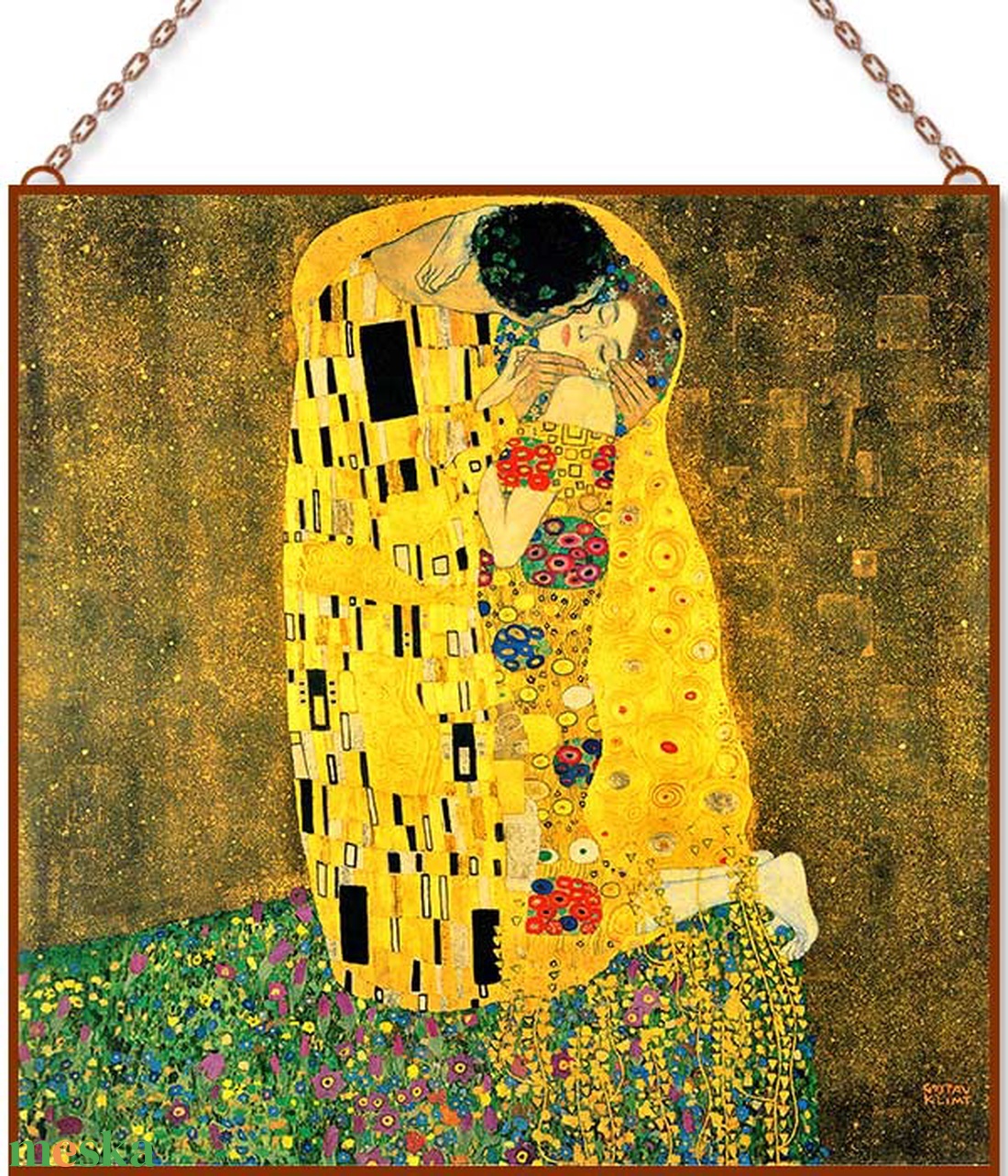 Klimt - A csók - otthon & életmód - dekoráció - kép & falikép - üvegkép - Meska.hu