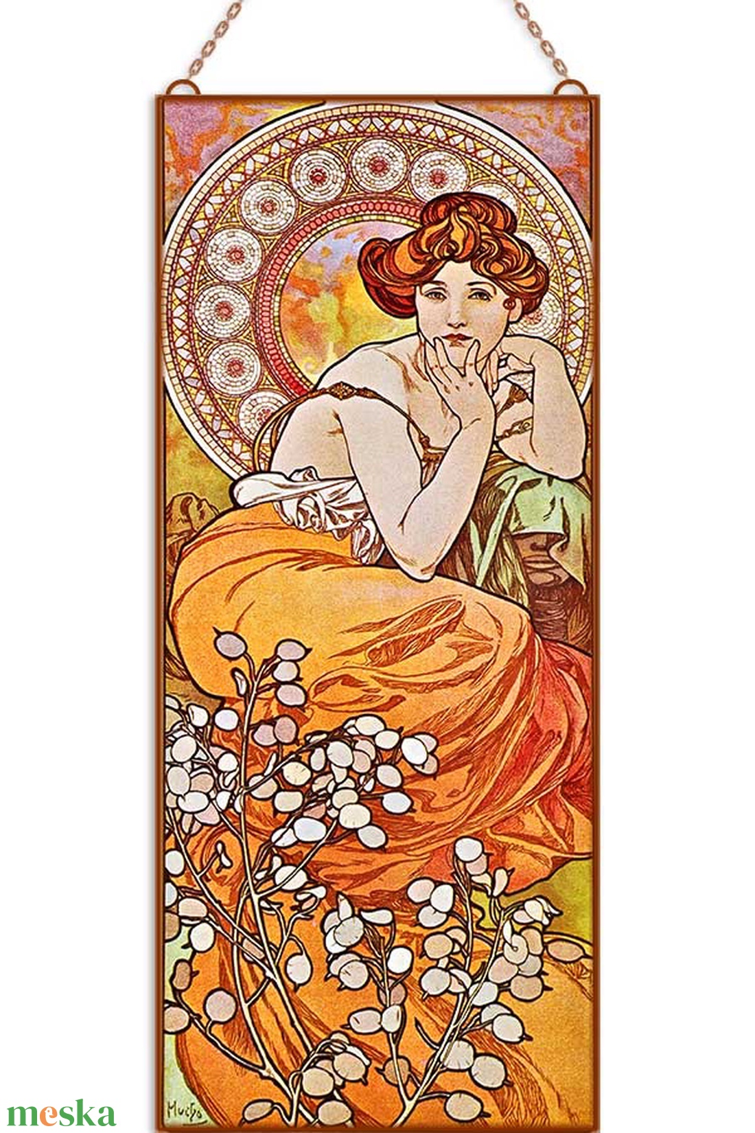 Alfons Mucha-Ékkövek (garnitúra) - otthon & életmód - dekoráció - kép & falikép - üvegkép - Meska.hu