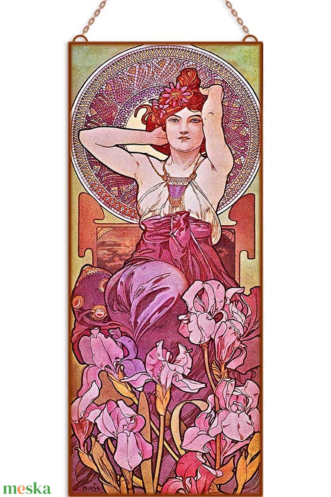 Alfons Mucha-Ékkövek (garnitúra) - otthon & életmód - dekoráció - kép & falikép - üvegkép - Meska.hu