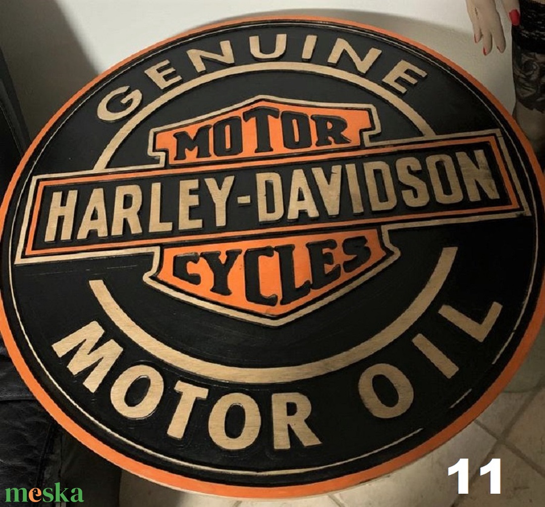 Harley Davidson asztallap vagy falideko 70 cm - otthon & életmód - bútor - asztal - Meska.hu