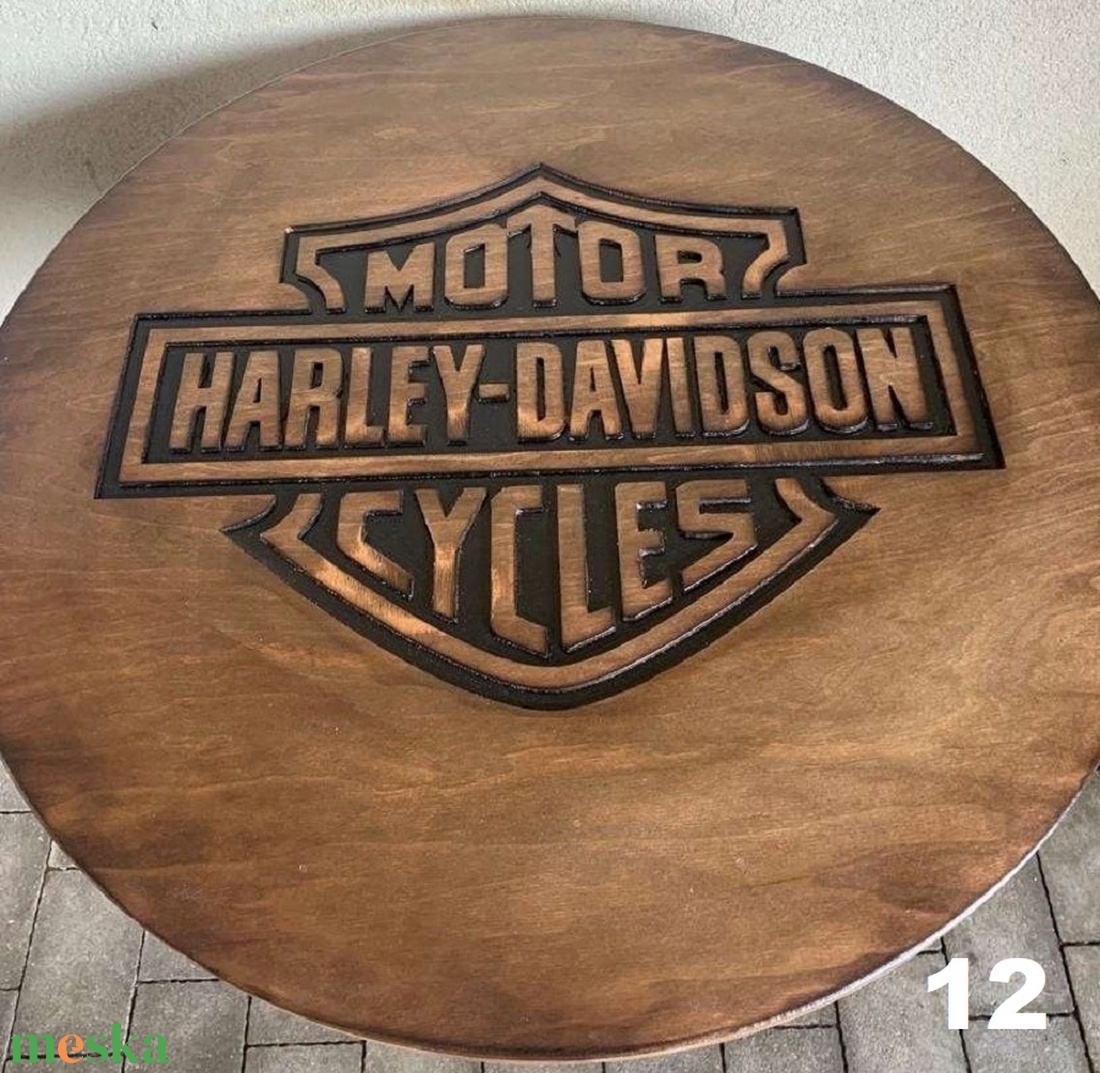 Harley Davidson asztallap vagy falideko 70 cm - otthon & életmód - bútor - asztal - Meska.hu