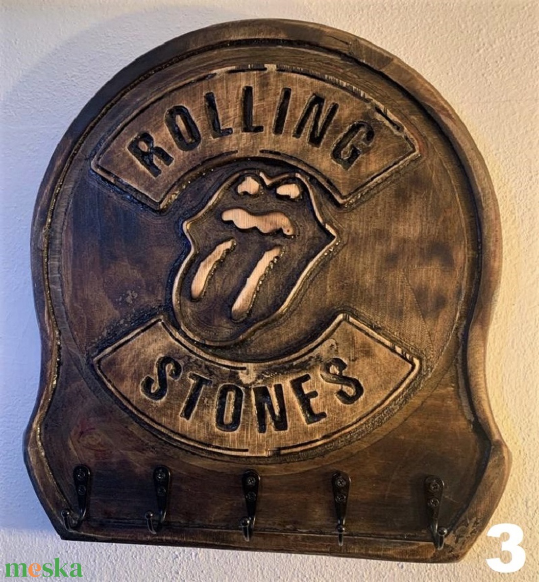 Rolling Stones fali kulcstartó - otthon & életmód - bútor - más bútor - Meska.hu