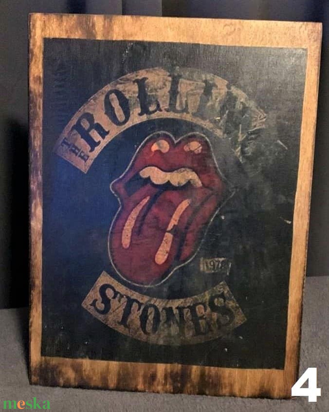 Rolling Stones fakép - otthon & életmód - dekoráció - dísztárgy - Meska.hu