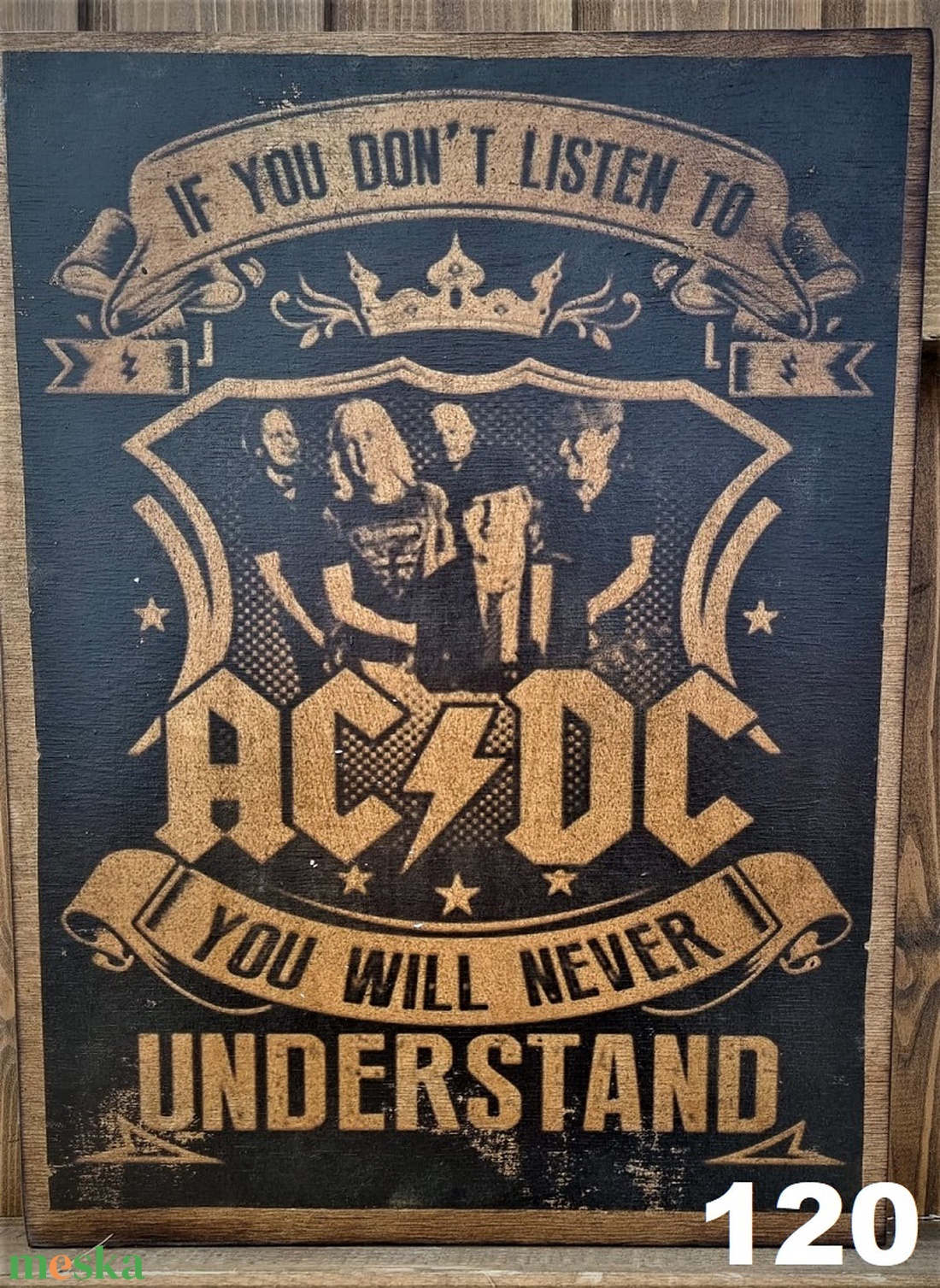 ACDC  fakép - otthon & életmód - dekoráció - dísztárgy - Meska.hu