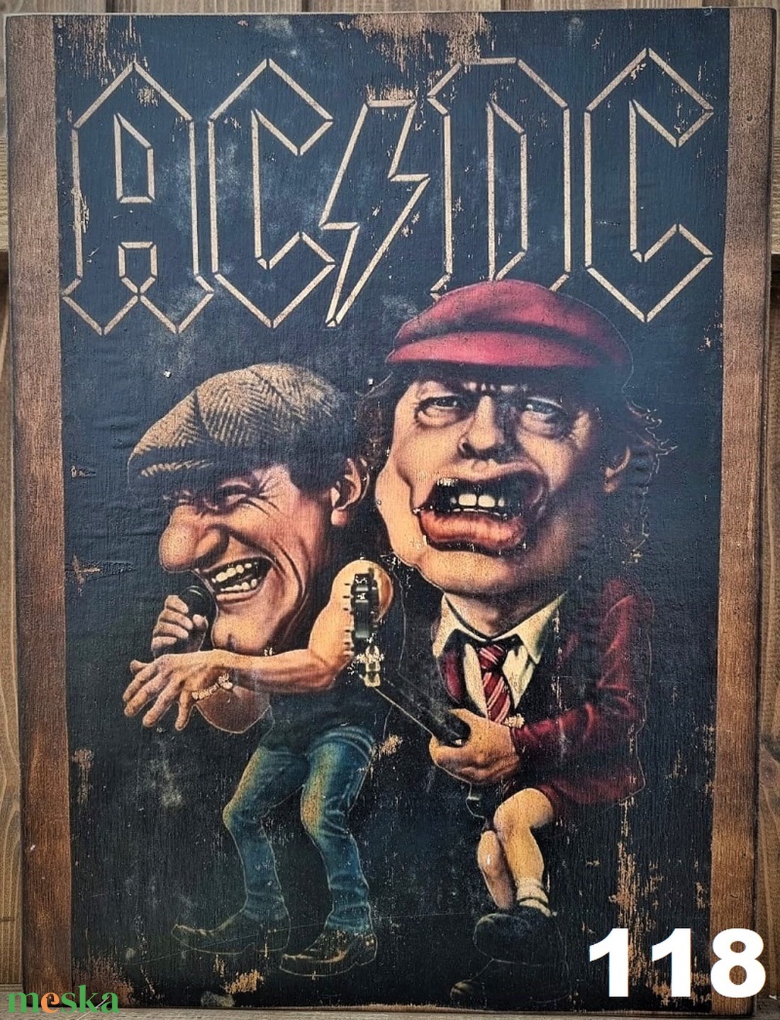 ACDC  fakép - otthon & életmód - dekoráció - dísztárgy - Meska.hu