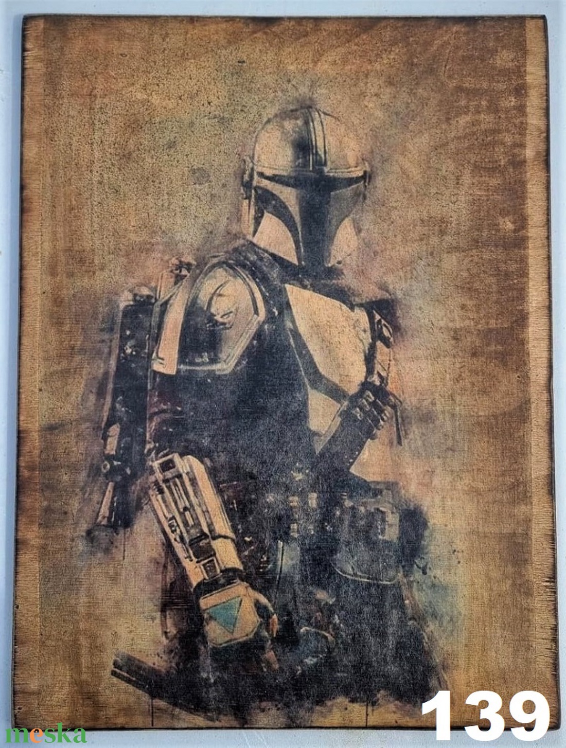 The Mandalorian, A Mandalori fakép - otthon & életmód - dekoráció - dísztárgy - Meska.hu