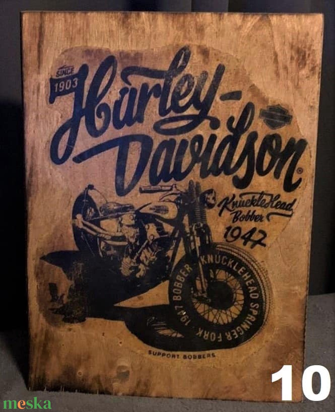 Harley Davidson fakép - otthon & életmód - dekoráció - dísztárgy - Meska.hu