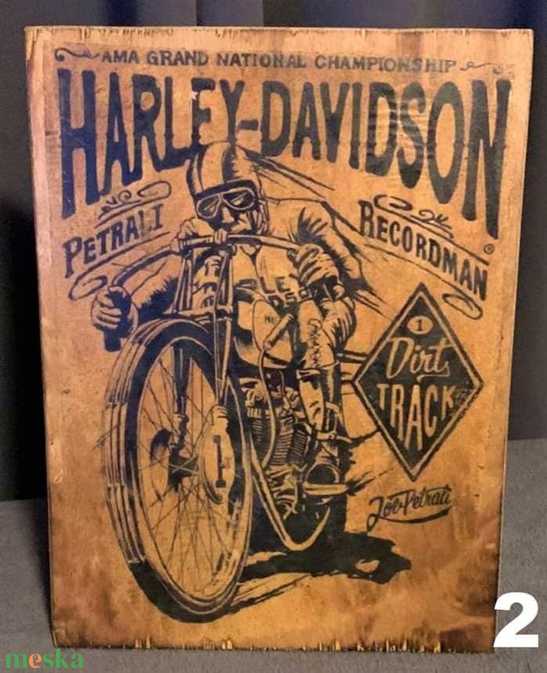 Harley Davidson fakép - otthon & életmód - dekoráció - dísztárgy - Meska.hu