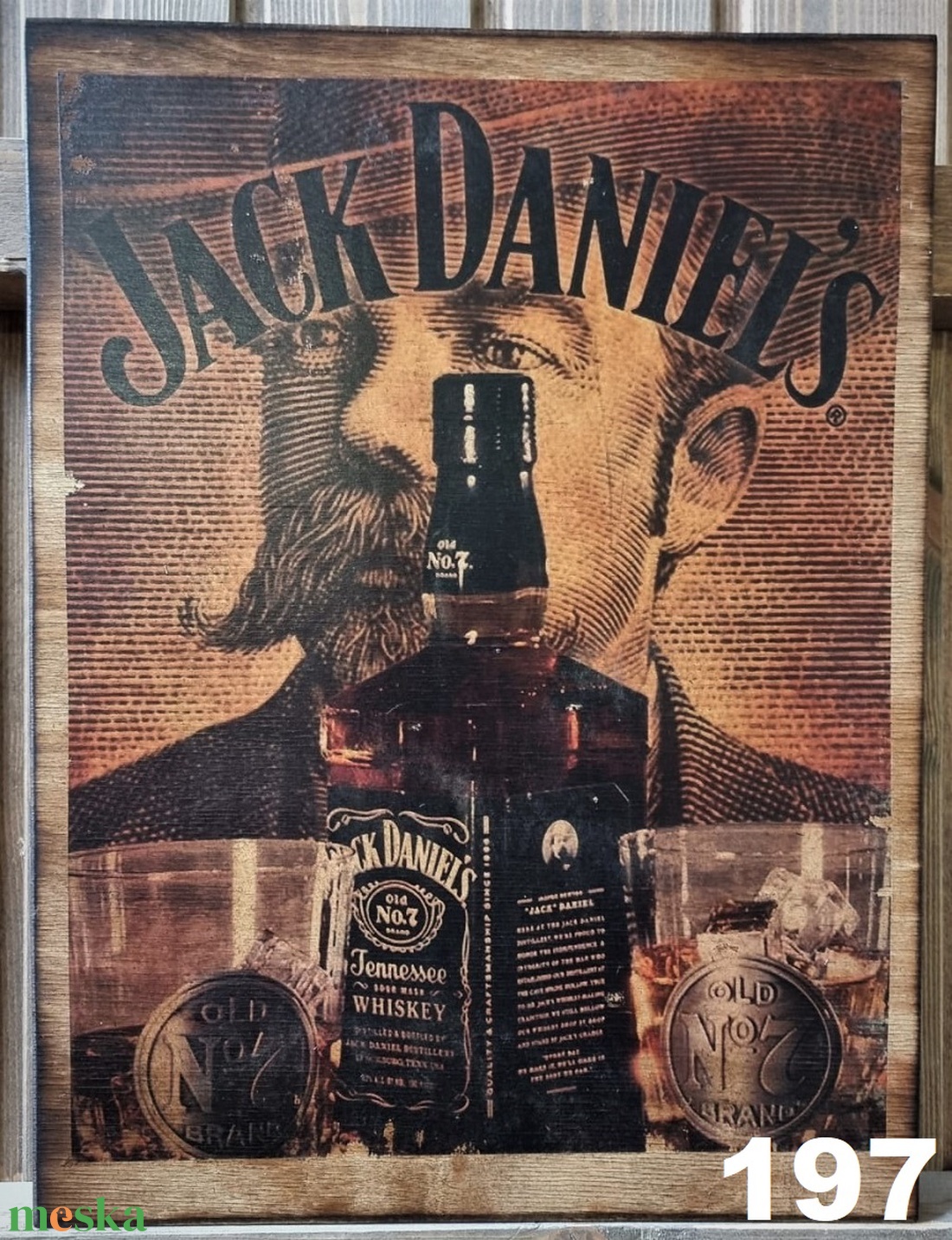 Jack Daniels fakép - otthon & életmód - dekoráció - dísztárgy - Meska.hu