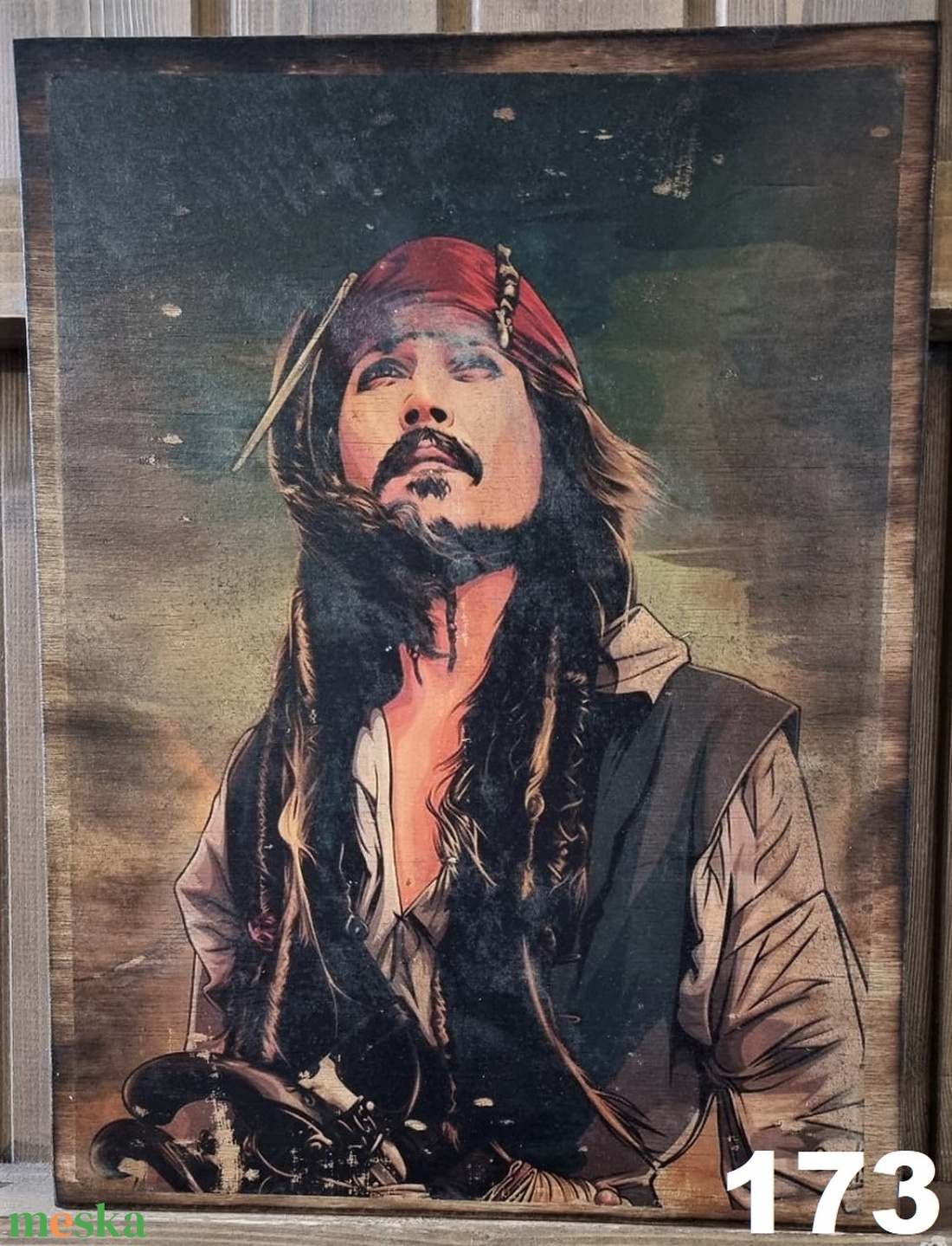 Jack Sparrow fakép - otthon & életmód - dekoráció - dísztárgy - Meska.hu