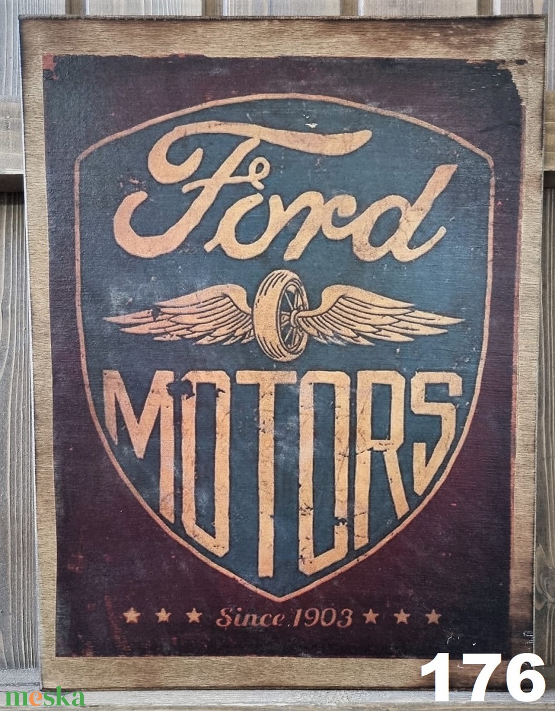 Ford motors fakép - otthon & életmód - dekoráció - dísztárgy - Meska.hu