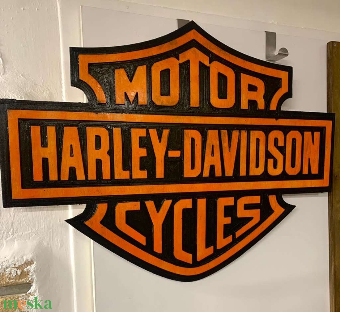 Harley Davidson CNC mart fatábla - otthon & életmód - dekoráció - dísztárgy - Meska.hu