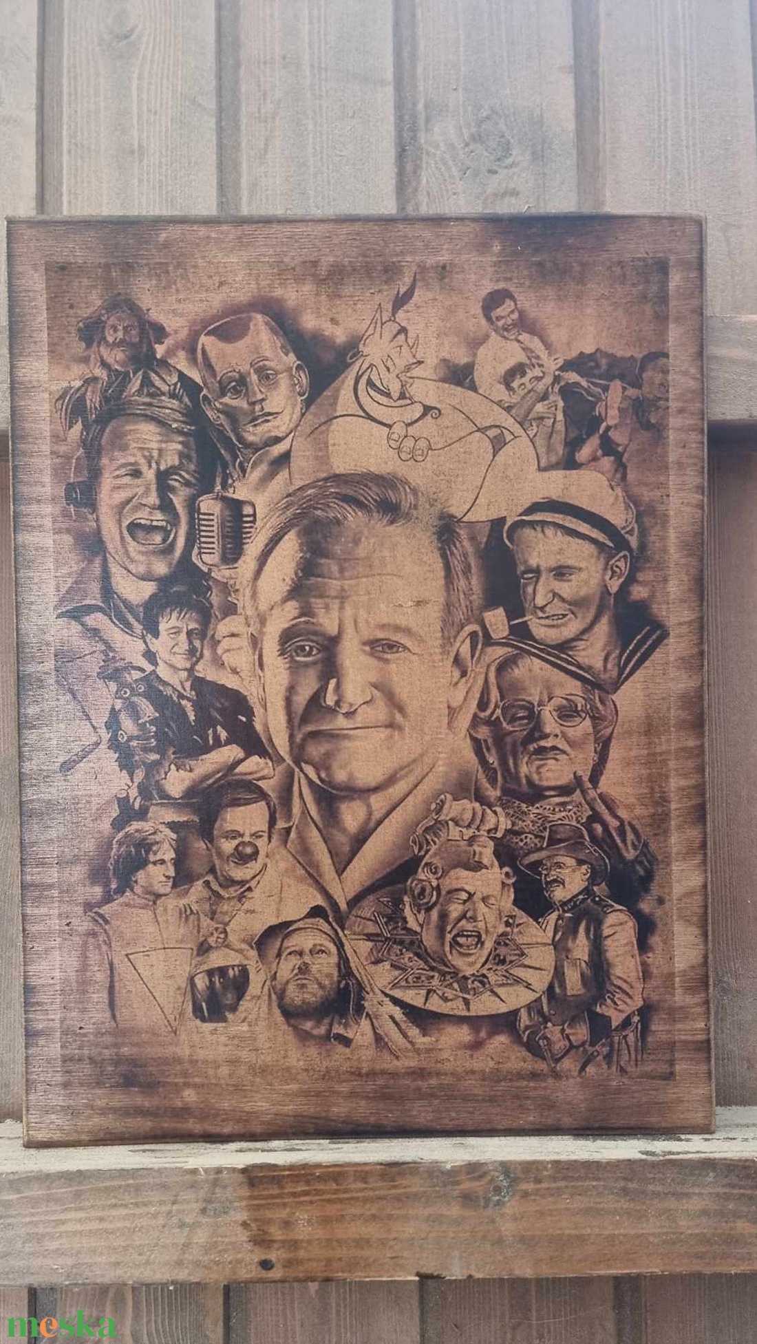 Robin Williams fakép - otthon & életmód - dekoráció - dísztárgy - Meska.hu