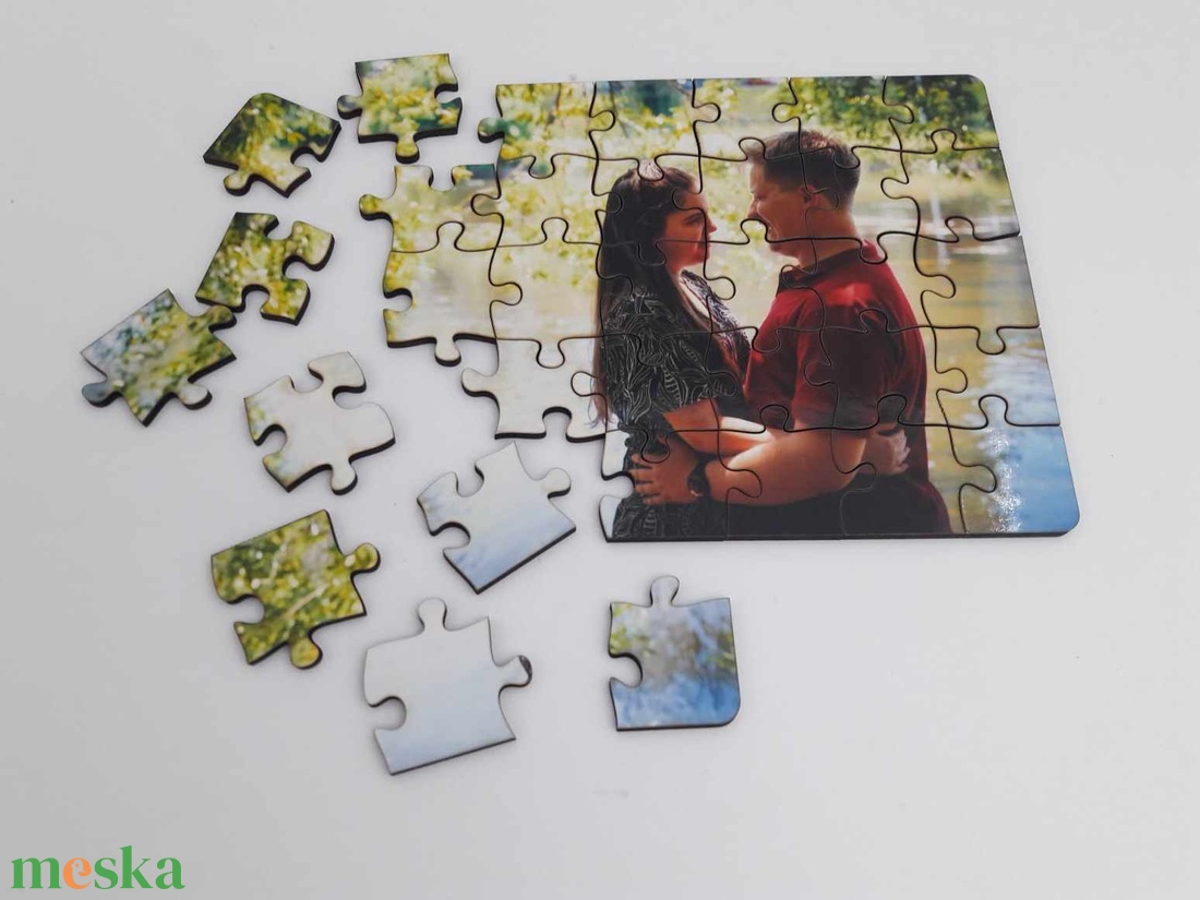 Fényképes fa puzzle, gravírozott fa dobozban akár Valentin napra is - játék & sport - puzzle - forma puzzle - Meska.hu