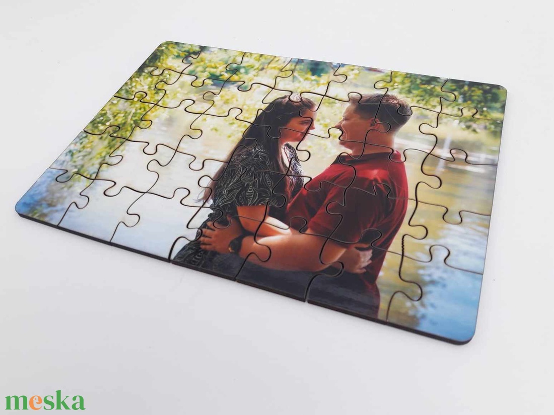 Fényképes fa puzzle, gravírozott fa dobozban akár Valentin napra is - játék & sport - puzzle - forma puzzle - Meska.hu