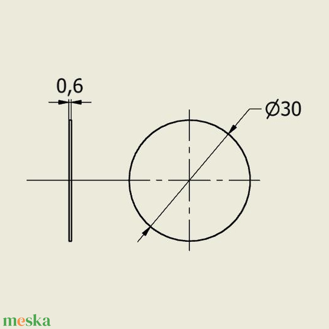 Átmérő 30 mm-es medál, korong - kellékek & szerszámok - vegyes alapanyag - egyéb alapanyag - Meska.hu