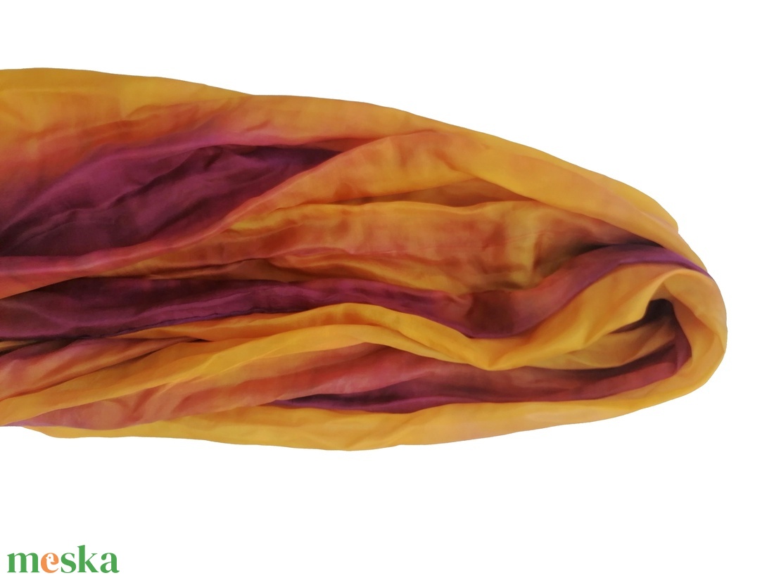 bíbor alkony selyemsál STÓLA méretben - ruha & divat - sál, sapka, kendő - sál - Meska.hu
