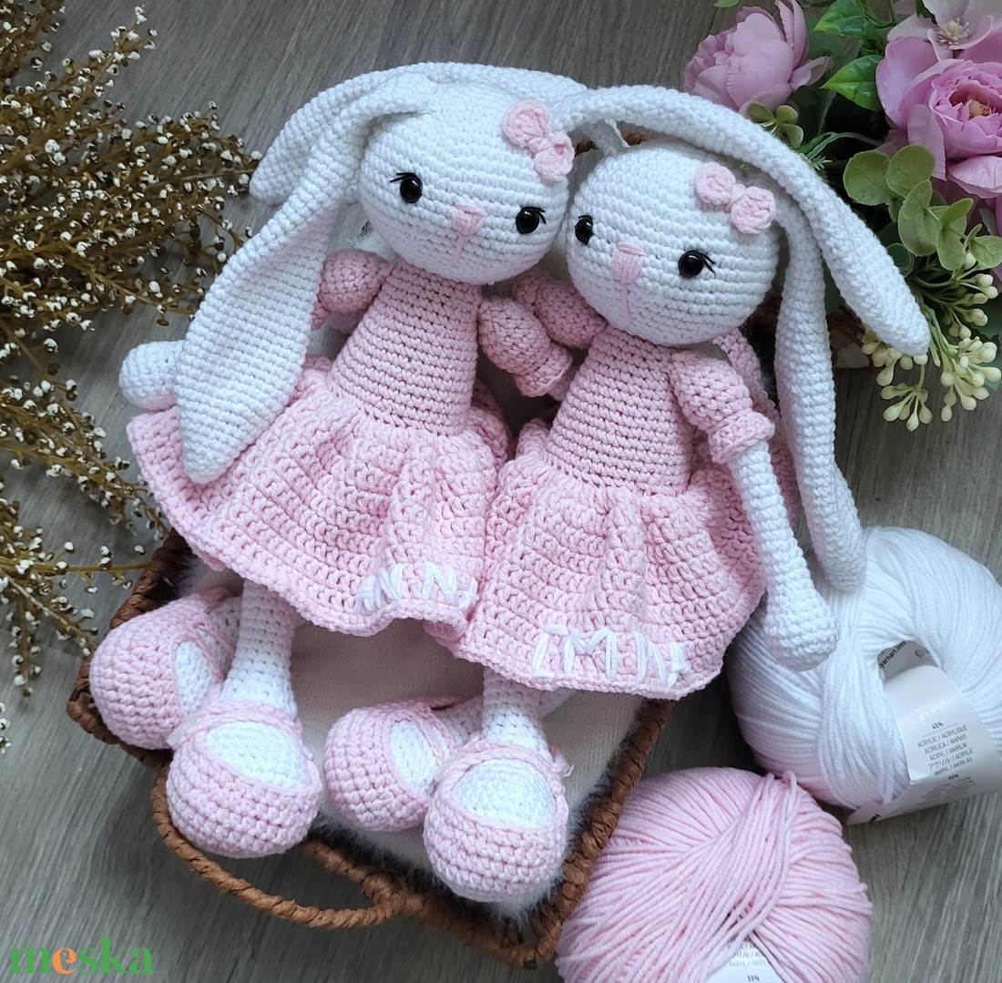 Horgolt nyuszi amigurumi - játék & sport - plüssállat & játékfigura - nyuszi - Meska.hu