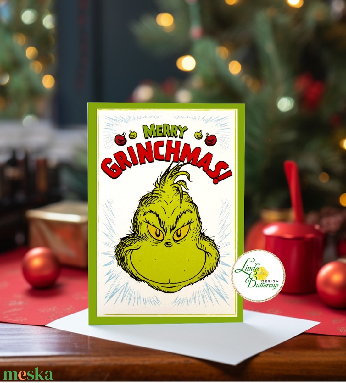 Grinch Képeslap, Grincs ajándék, vicces üdvözlőlap, karácsonyi képeslap, adventi lap, Grincs idézet - karácsony - karácsonyi ajándékozás - karácsonyi képeslap, üdvözlőlap, ajándékkísérő - Meska.hu