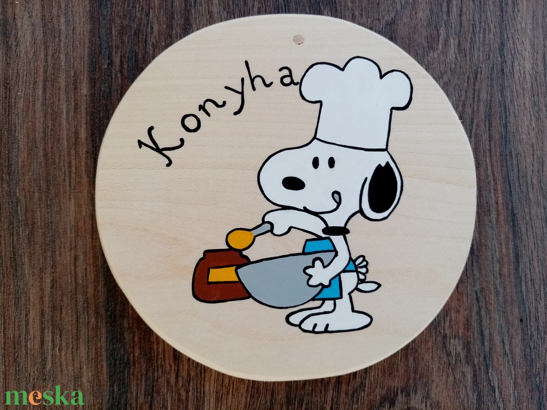 Ajtójelölő tábla, ajtó jelölő tábla, ajtódísz, kopogtató, névtábla, felirat. - Snoopy konyha - otthon & lakás - dekoráció - ajtó- és ablak dekoráció - ajtótábla - Meska.hu