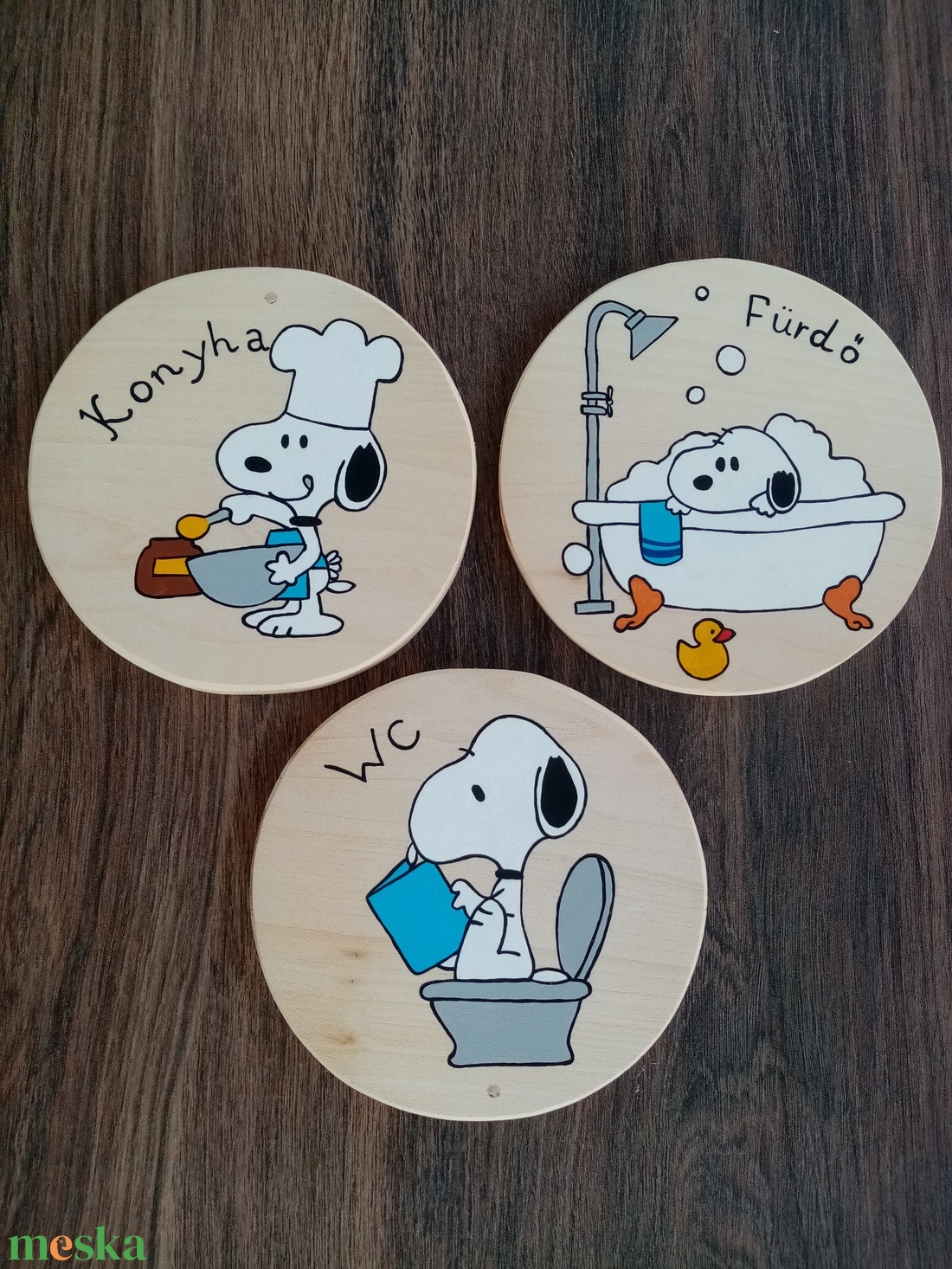 Ajtójelölő tábla, ajtó jelölő tábla, ajtódísz, kopogtató, névtábla, felirat. - Snoopy konyha - otthon & lakás - dekoráció - ajtó- és ablak dekoráció - ajtótábla - Meska.hu