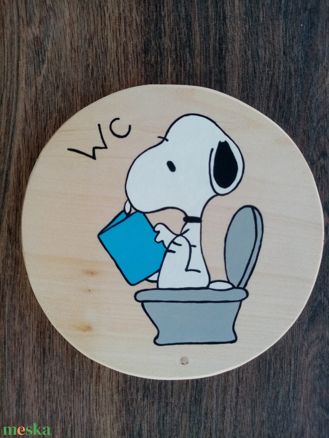 Ajtójelölő tábla, ajtó jelölő tábla, ajtódísz, kopogtató, névtábla, felirat. - Snoopy wc - otthon & életmód - dekoráció - ajtó- és ablak dekoráció - ajtótábla - Meska.hu