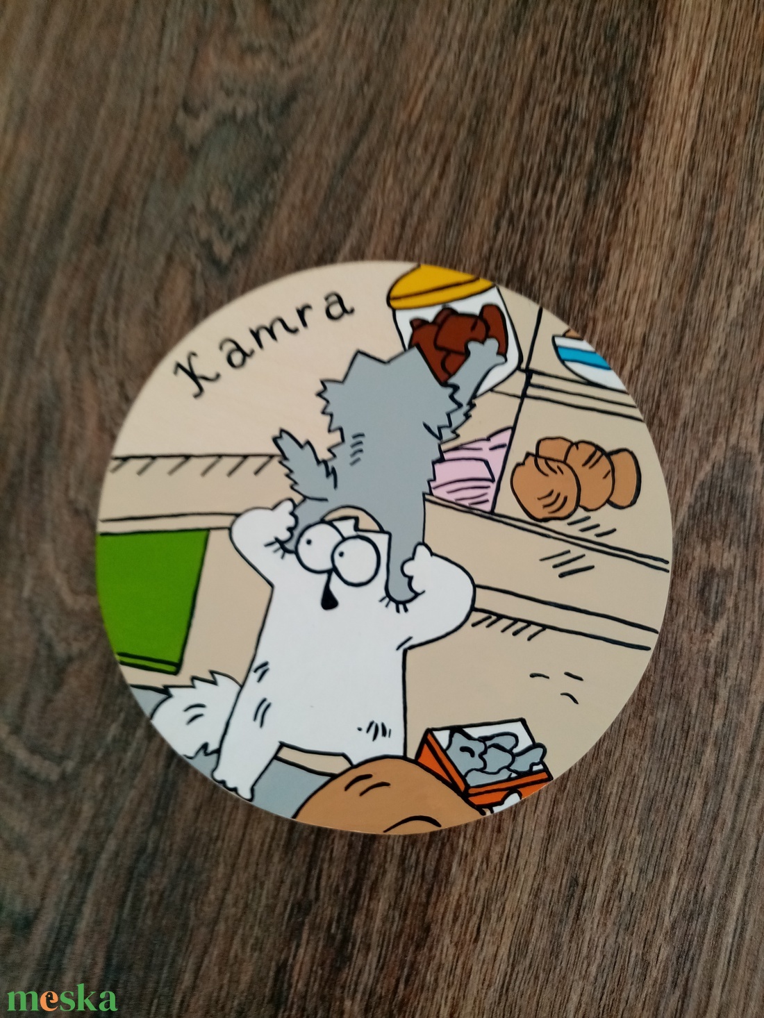 Simon' cat  - Kamra - Ajtójelölő tábla, ajtó jelölő tábla, névtábla, felirat, kopogtató - otthon & lakás - dekoráció - ajtó- és ablak dekoráció - ajtótábla - Meska.hu