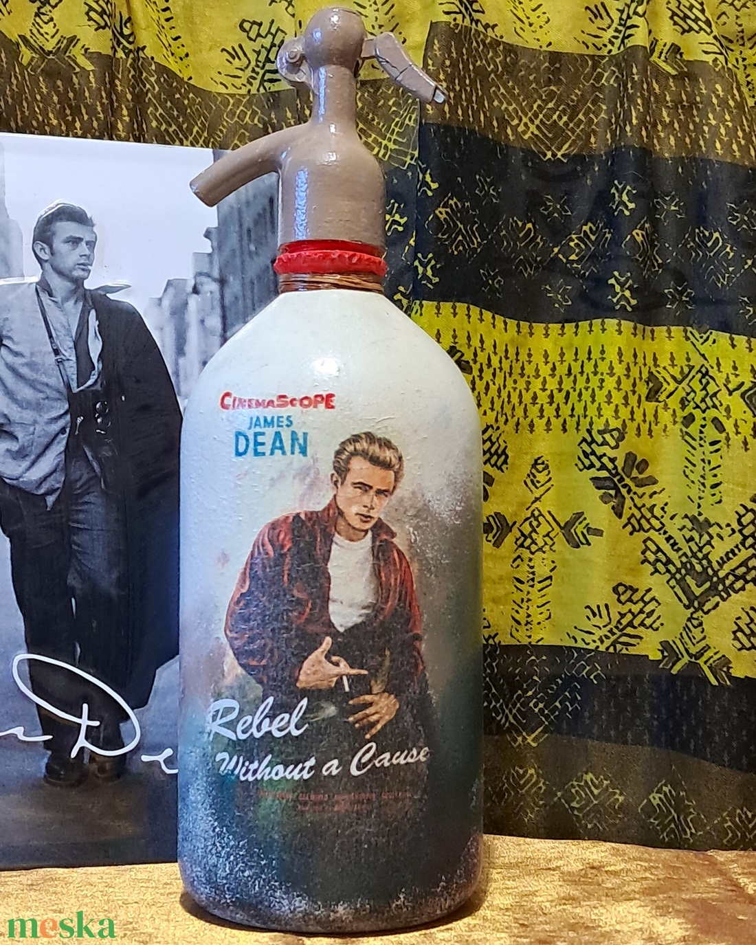 James Dean szódásüveg - otthon & életmód - dekoráció - asztal és polc dekoráció - asztaldísz - Meska.hu