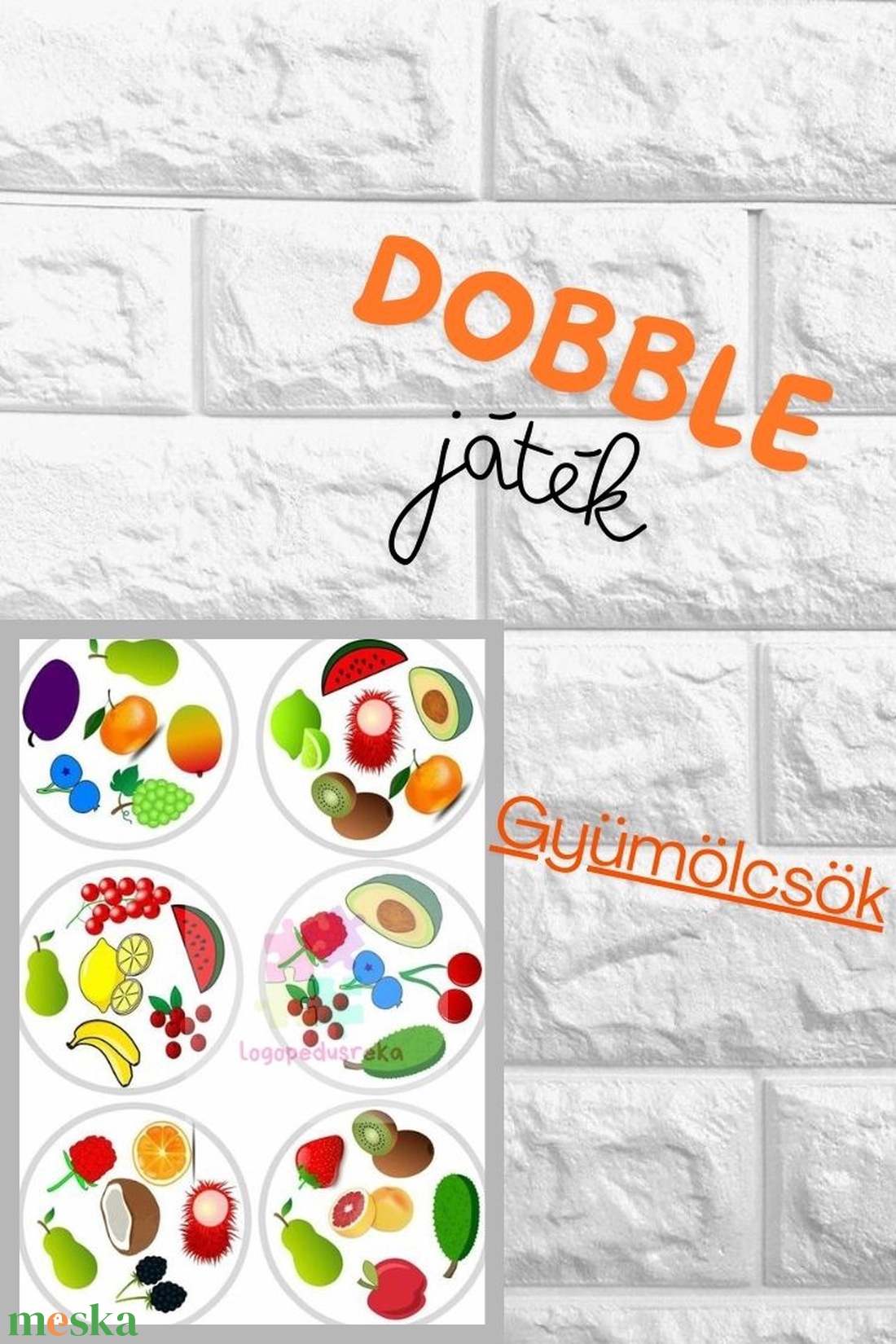 Dobble 3. - gyümölcsök - művészet - grafika & illusztráció - digitális - Meska.hu