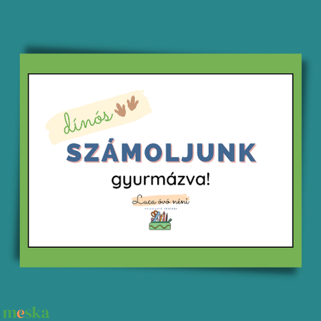 Számoljunk gyurmázva! - dínós (nyomtatható) óvodásoknak, kisiskolásoknak - játék & sport - készségfejlesztő és logikai játék - oktató játékok - Meska.hu