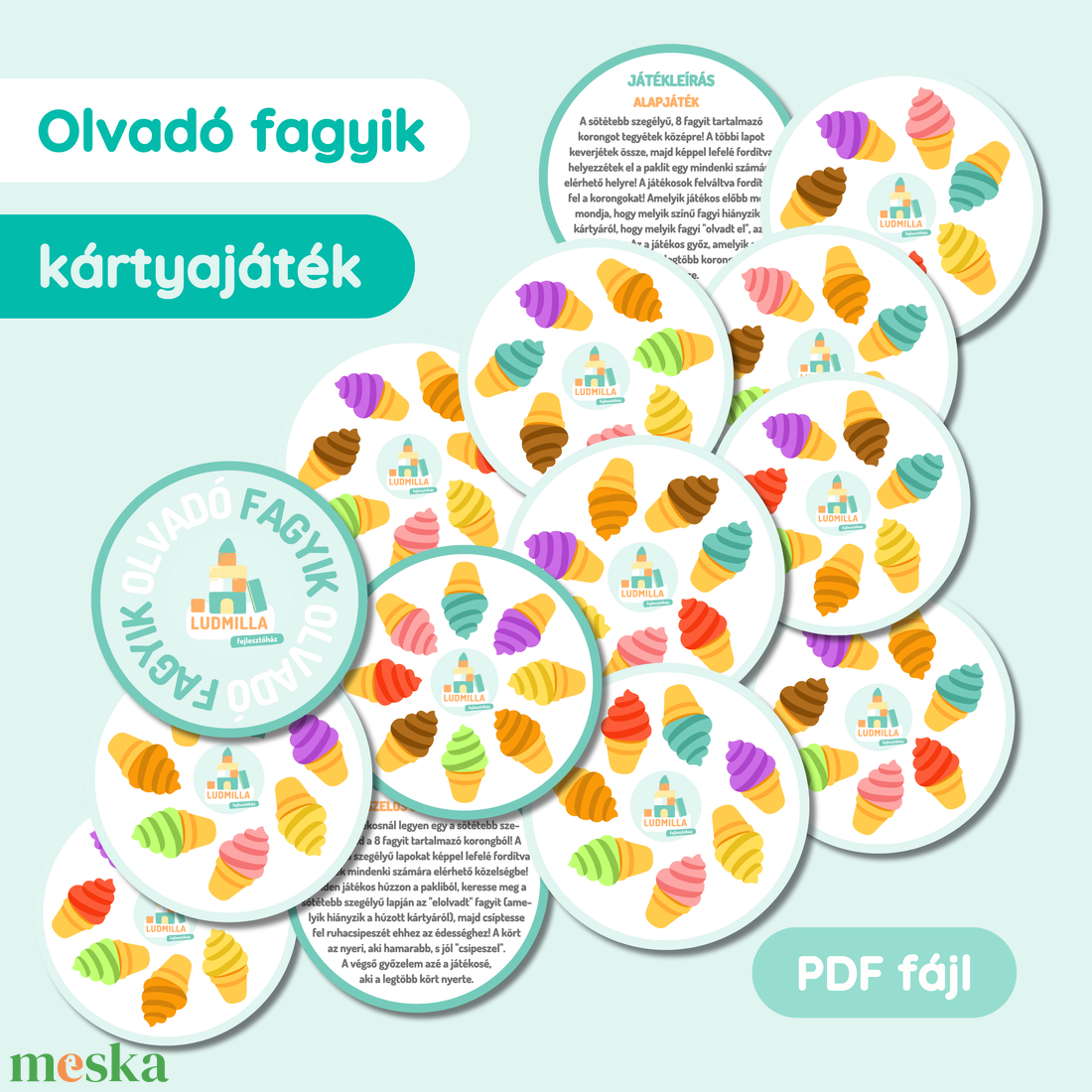 Olvadó fagyik - játék & sport - készségfejlesztő és logikai játék - oktató játékok - Meska.hu