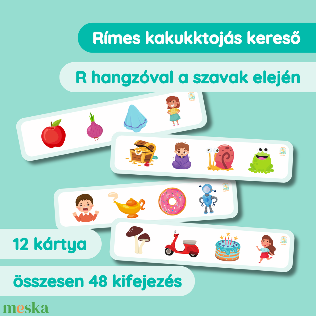 Rímes kakukktojás kereső R hangzóval a szavak elején - játék & sport - készségfejlesztő és logikai játék - oktató játékok - Meska.hu