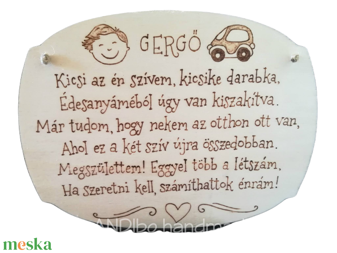 Gyerekszoba ajtajára készült pirogravírozott kép  - otthon & életmód - babaszoba, gyerekszoba - babaszoba kép - Meska.hu