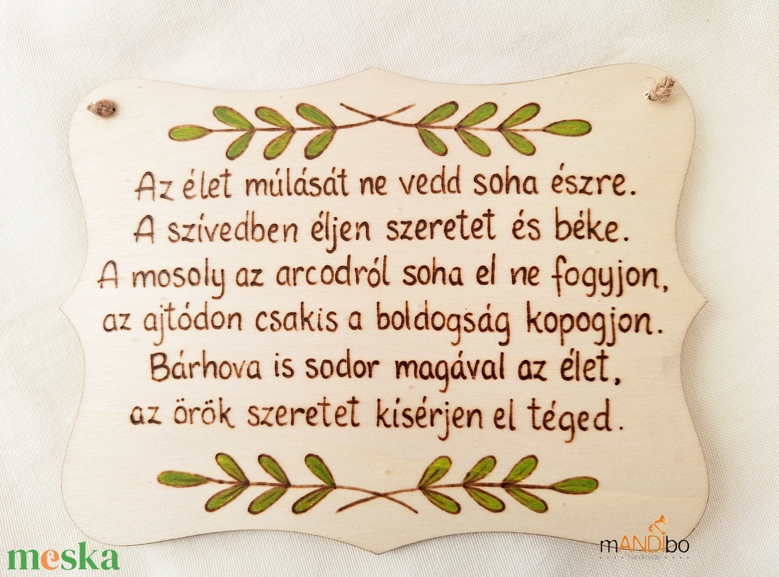 Pirogravírozott kép születésnapra - otthon & életmód - dekoráció - kép & falikép - fából készült kép - Meska.hu