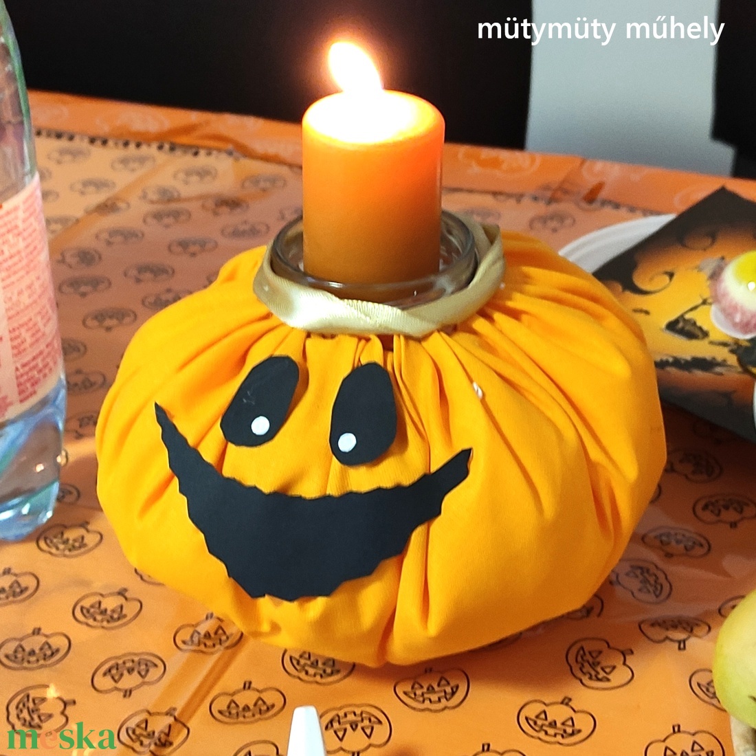 Töklámpás, halloween-i gyertyatartó - otthon & életmód - dekoráció - halloween - halloweeni tök és lámpás - Meska.hu