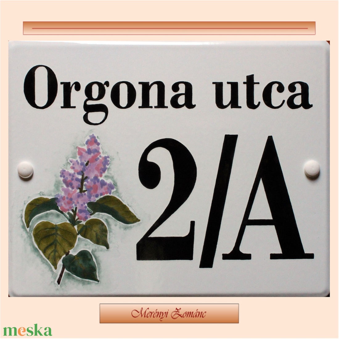 Tűzzománc házszám táblák. - otthon & életmód - ház & kert - házszám - Meska.hu