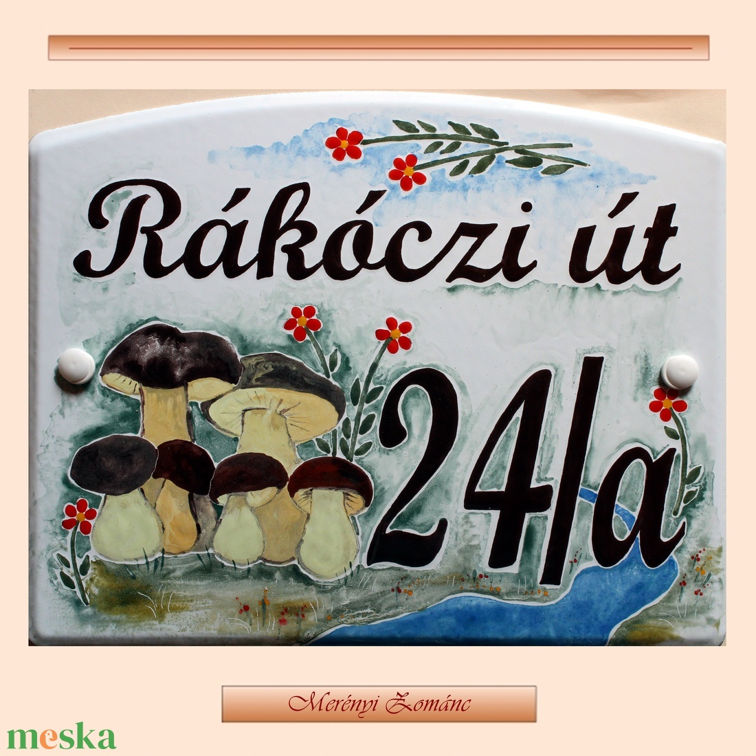 Tűzzománc házszám táblák. - otthon & életmód - ház & kert - házszám - Meska.hu