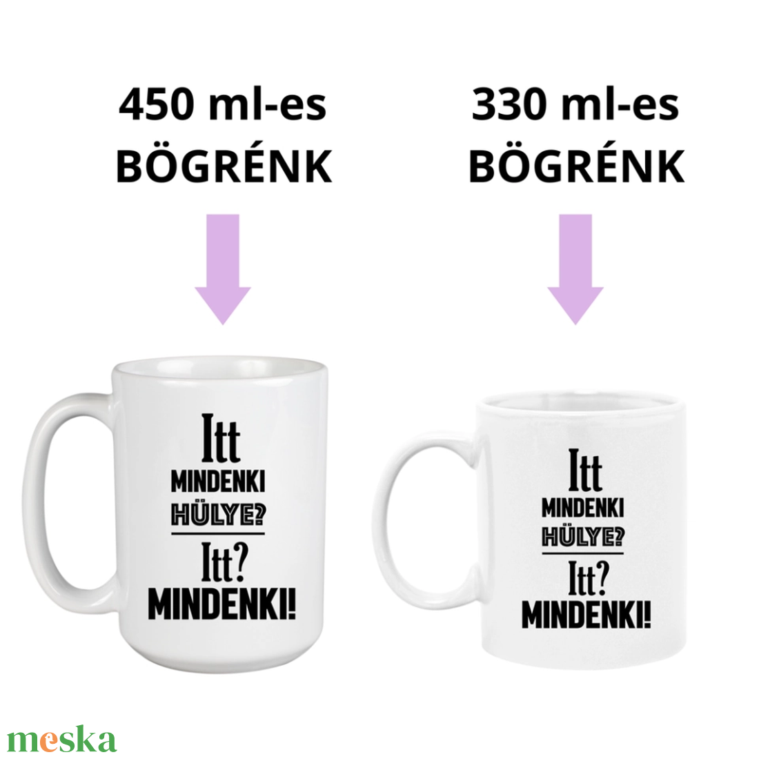 Itt mindenki hülye  vicces bögre - otthon & lakás - konyhafelszerelés, tálalás - tálalás - bögre & csésze - Meska.hu