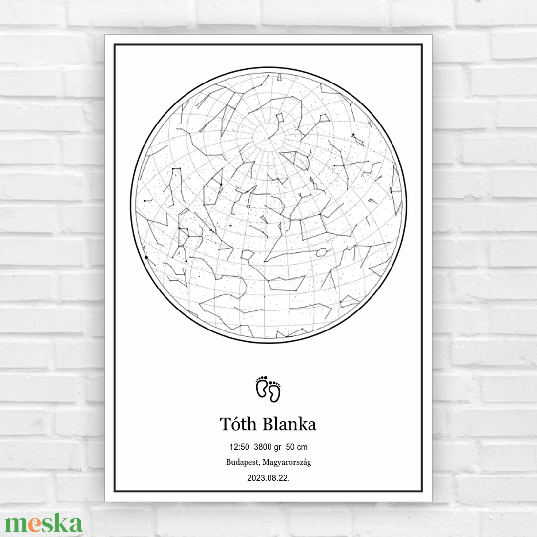 Babaköszöntő ajándék csillagkép - otthon & lakás - dekoráció - kép & falikép - poszter - Meska.hu