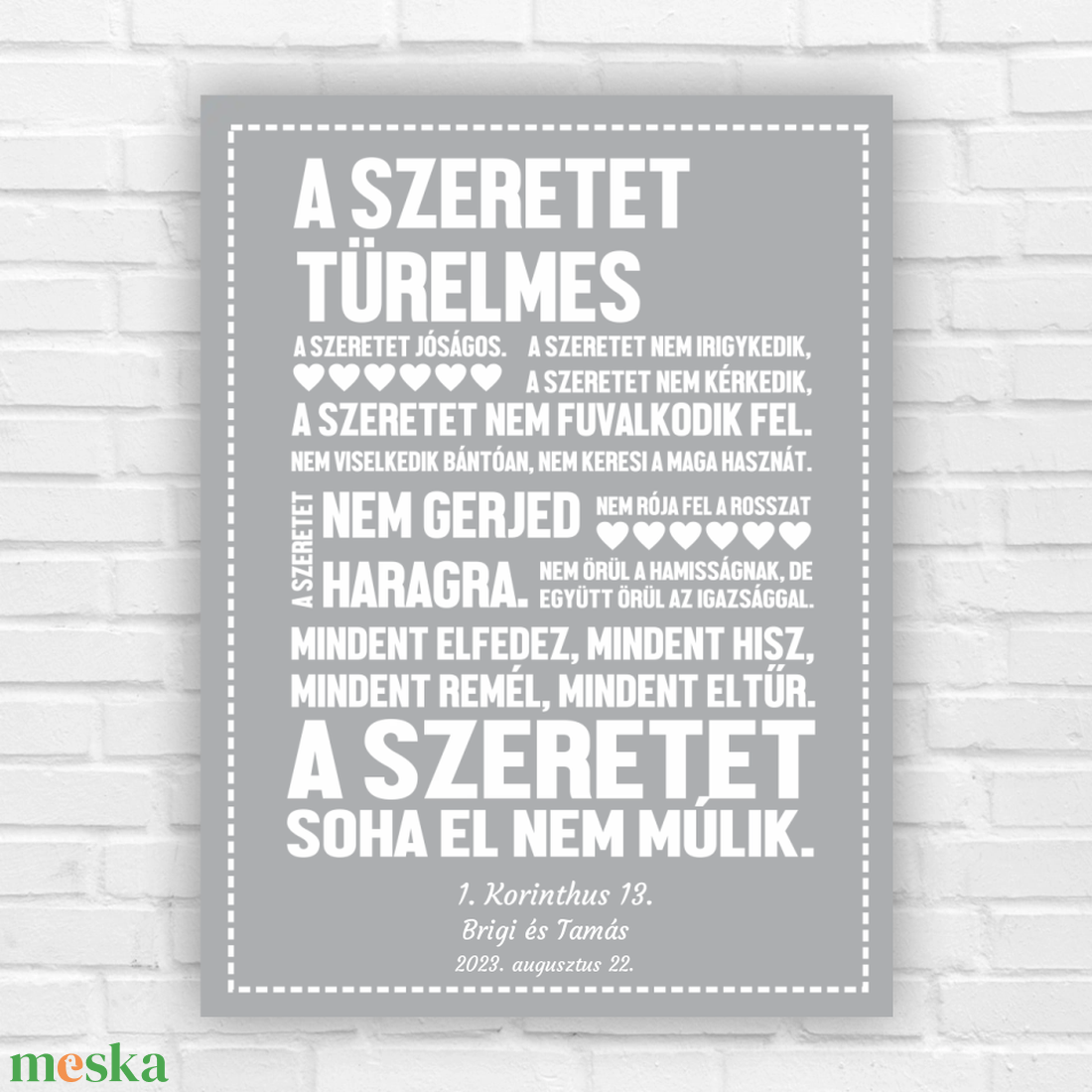 Ajándék esküvőre  egyedi kép a szeretetről - otthon & lakás - dekoráció - kép & falikép - poszter - Meska.hu