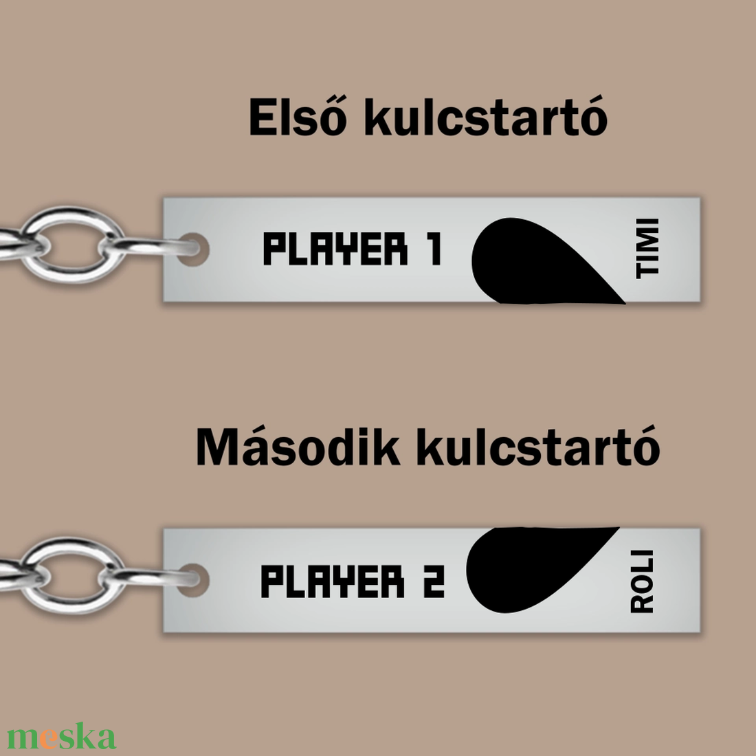 Gamer kulcstartó pároknak - táska & tok - kulcstartó & táskadísz - kulcstartó - Meska.hu