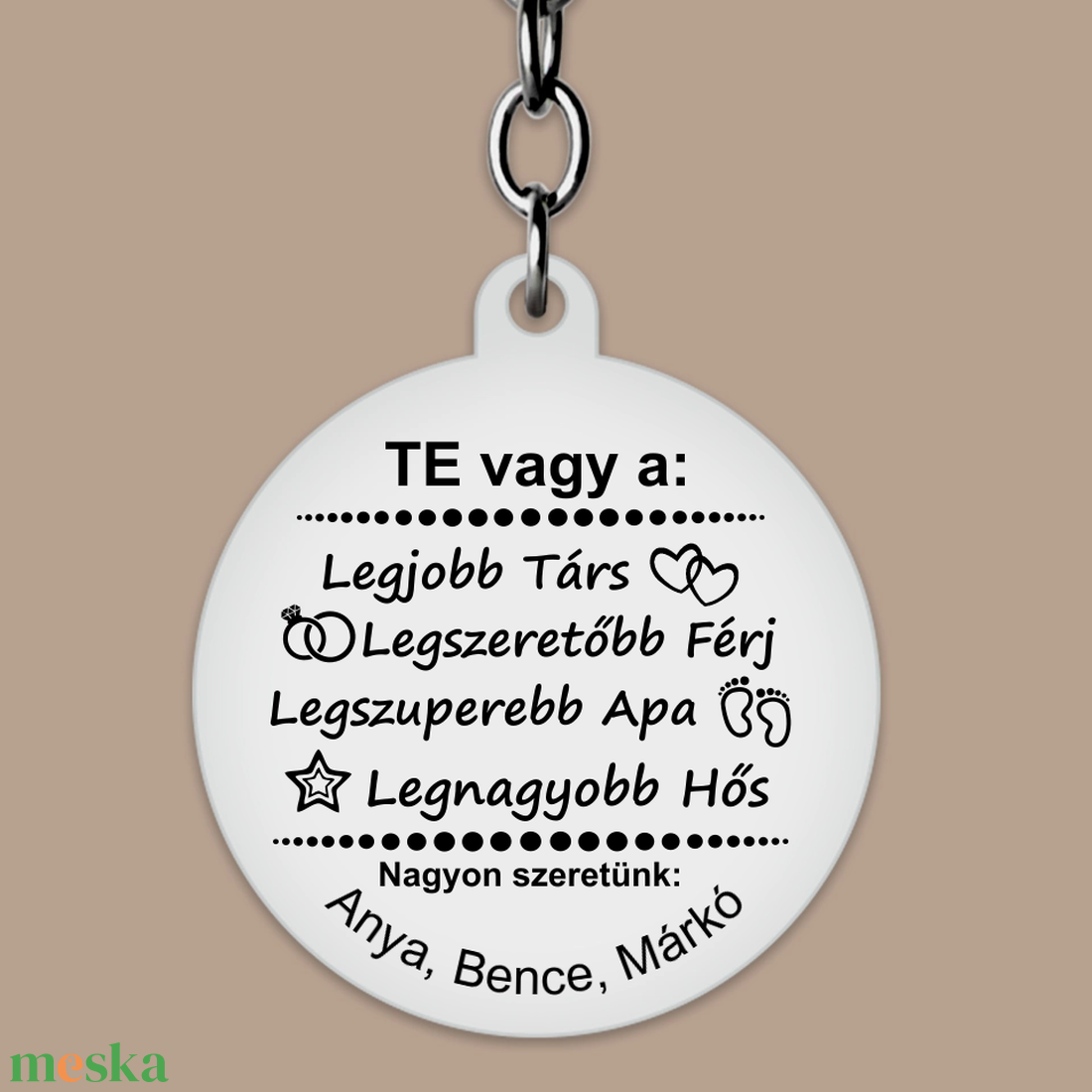 Apa csak egy van kulcstartó apának - táska & tok - kulcstartó & táskadísz - kulcstartó - Meska.hu