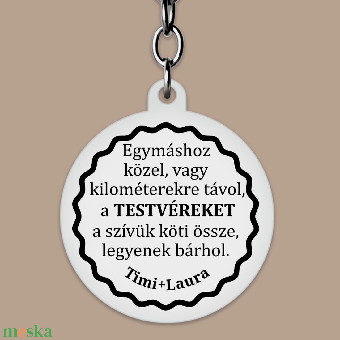 Ajándék testvérnek, Testvéri szeretet kulcstartó - táska & tok - kulcstartó & táskadísz - kulcstartó - Meska.hu