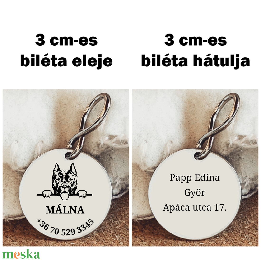 Amstaff biléta - otthon & életmód - kisállatoknak - kutyáknak - kutya biléta - Meska.hu