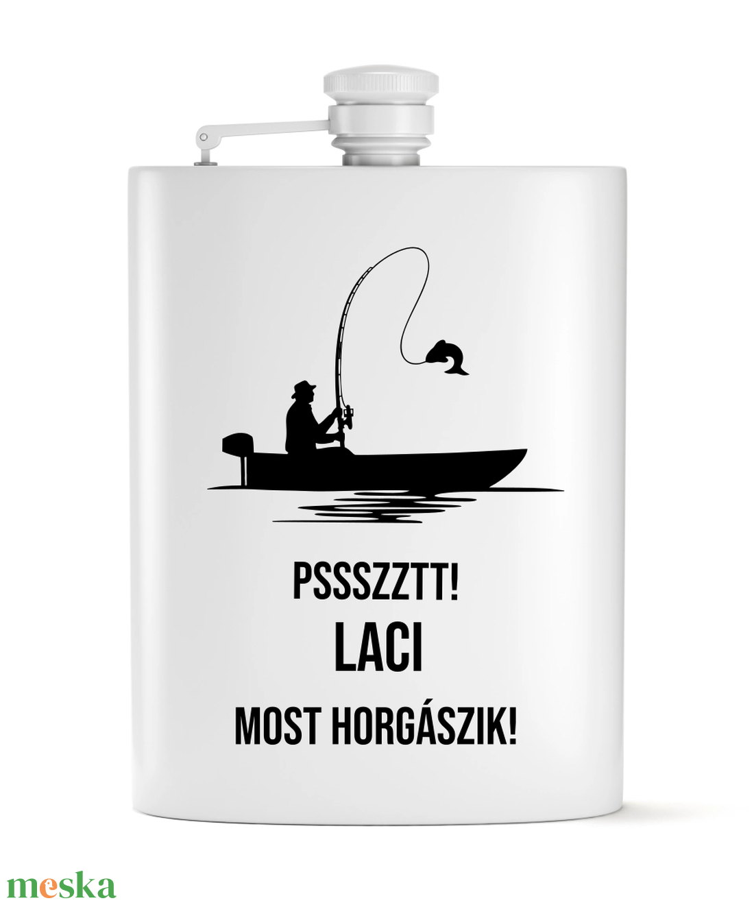 Horgászos ajándék  flaska horgászoknak - otthon & lakás - konyhafelszerelés, tálalás - flaska, csatos üveg - Meska.hu